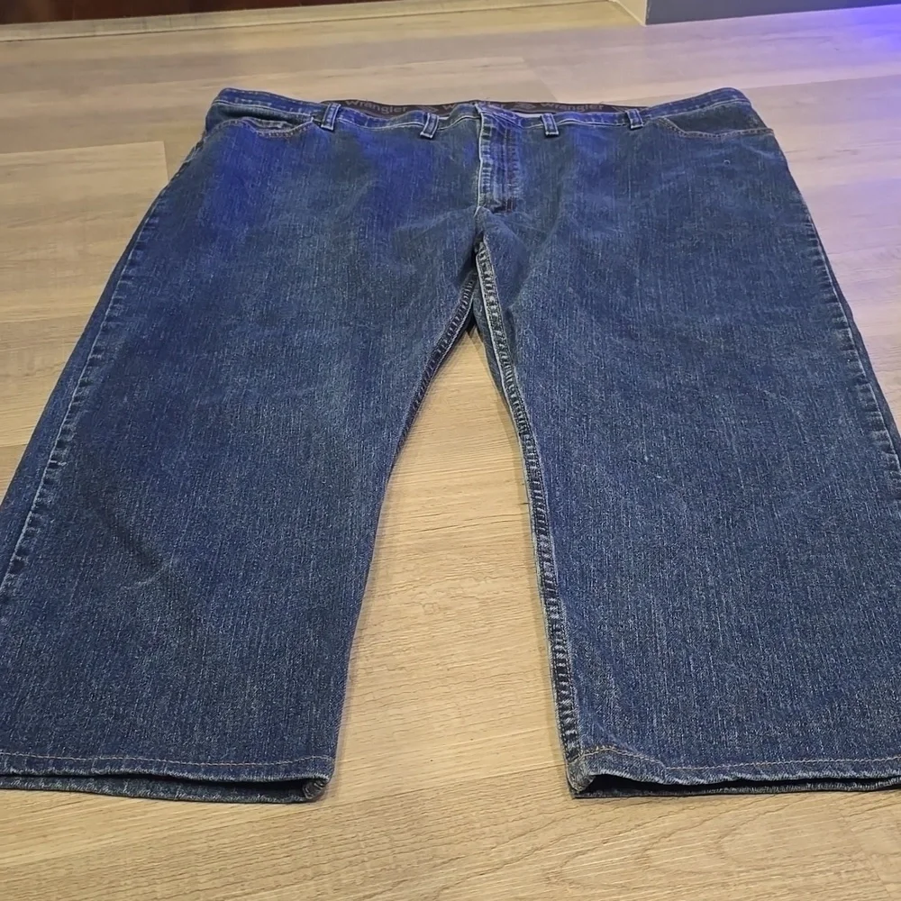 Mens Wrangler Regular fit denim cotton & spandex 48" waist 30" Length Mens - Picture 4 of 8